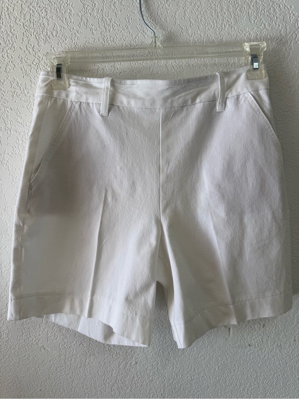 Boston Proper White Tailored Bermuda Shorts